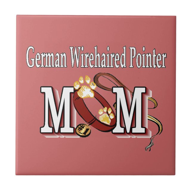 German Wirehaired Pointer Mom Gifts Tile (Front)