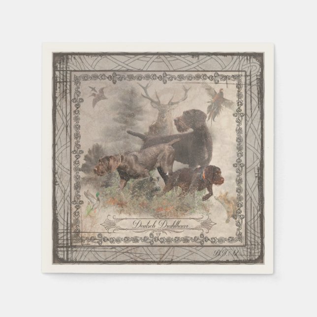 German Wirehaired Pointer   Napkin (Front)