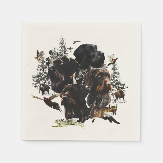  German Wirehaired Pointer     Napkin (Front)