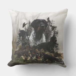 German Wirehaired Pointer Outdoor Pillow