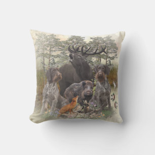 German Wirehaired Pointer Outdoor Pillow