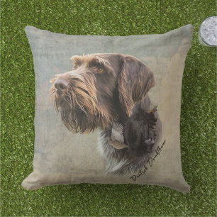 German Wirehaired Pointer Outdoor Pillow