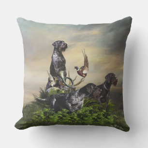 German Wirehaired Pointer Outdoor Pillow