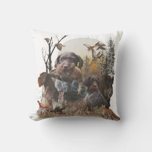 German Wirehaired Pointer Outdoor Pillow