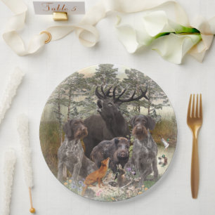  German Wirehaired Pointer    Paper Plate