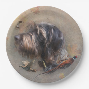 German Wirehaired Pointer   Paper Plate