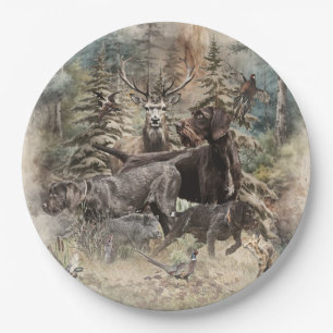 German Wirehaired Pointer Paper Plate
