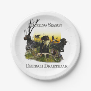 German Wirehaired Pointer Paper Plate