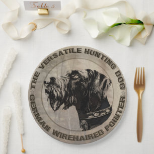 German Wirehaired Pointer   Paper Plates