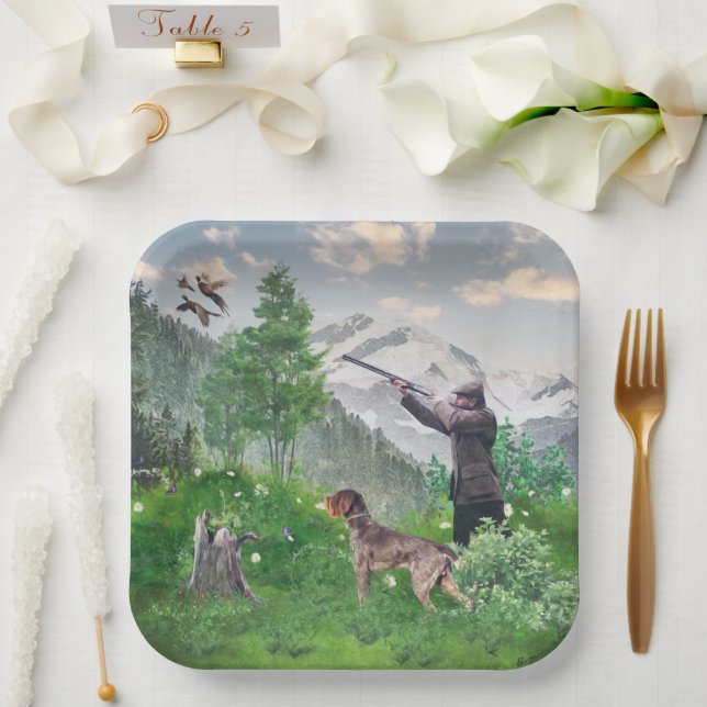 German Wirehaired Pointer   Paper Plates (Wedding)