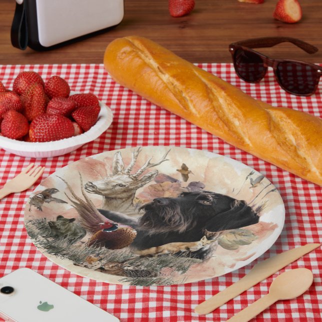 German Wirehaired Pointer   Paper Plates (Picnic)