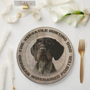 German Wirehaired Pointer   Paper Plates