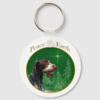 German Wirehaired Pointer Peace Keychain