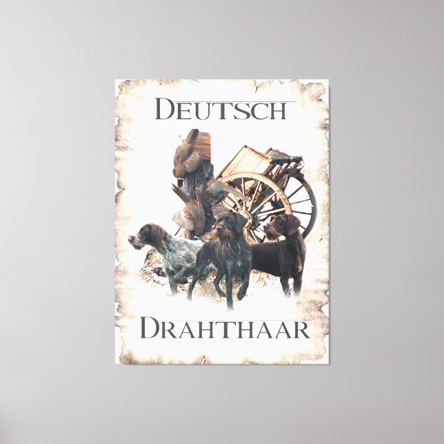 German Wirehaired Pointer Pedestal Sign Bath Towel (Front)