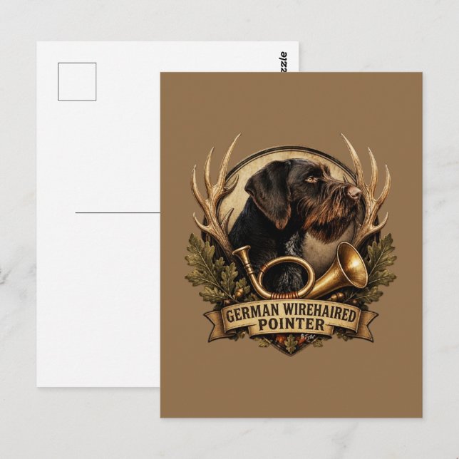 German Wirehaired Pointer Postcard (Front/Back)