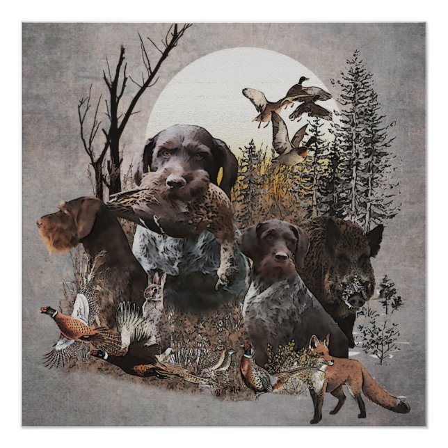 German Wirehaired Pointer Poster (Front)