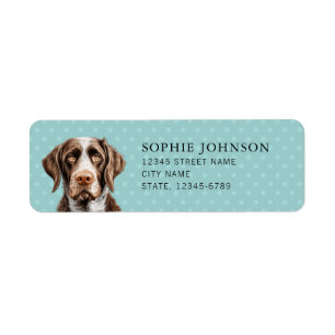German Wirehaired Pointer Return Address Label