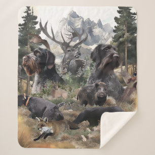 German Wirehaired Pointer   Sherpa Blanket