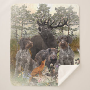 German Wirehaired Pointer   Sherpa Blanket