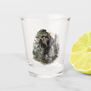 German Wirehaired Pointer Shot Glass