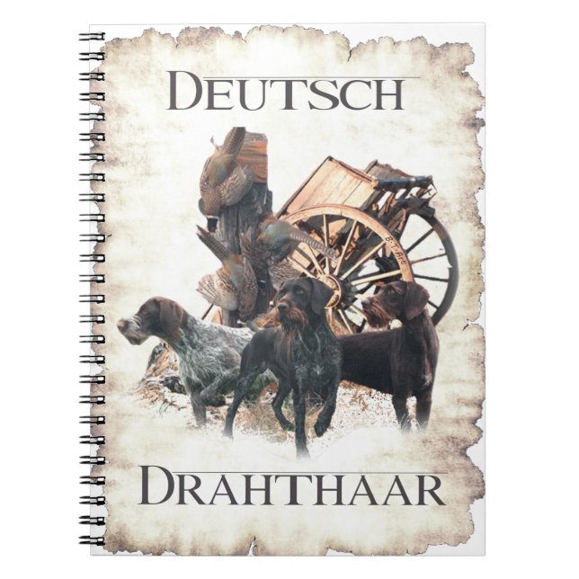 German Wirehaired Pointer  sticker Paper Plate Out Notebook (Front)