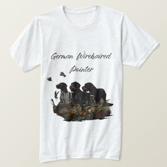 German Wirehaired Pointer  T-Shirt (Design Front)