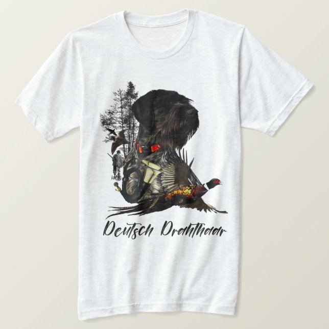 German Wirehaired Pointer  T-Shirt (Design Front)