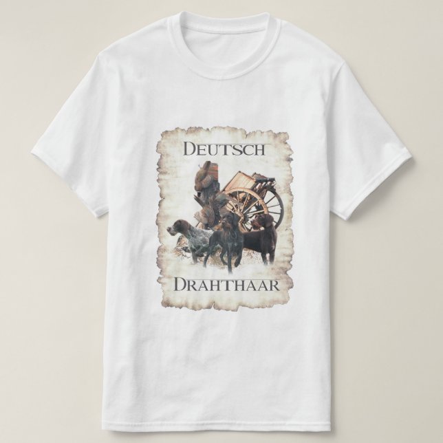 German Wirehaired Pointer  T-Shirt (Design Front)