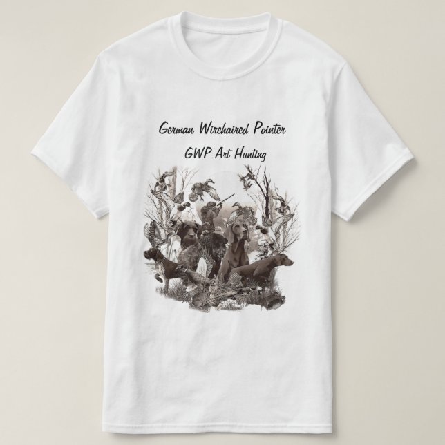 German Wirehaired Pointer  T-Shirt (Design Front)