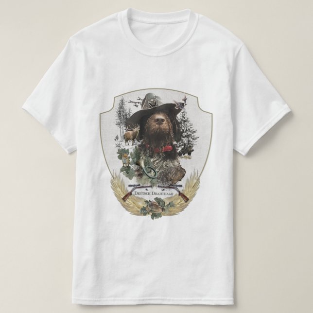 German Wirehaired Pointer  T-Shirt (Design Front)
