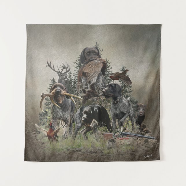 German Wirehaired Pointer      Tapestry (Front)