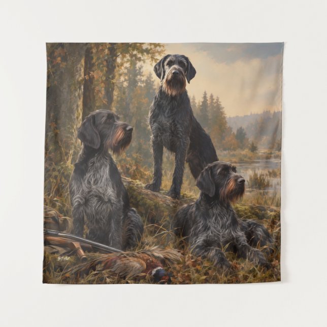 German Wirehaired Pointer Tapestry (Front)
