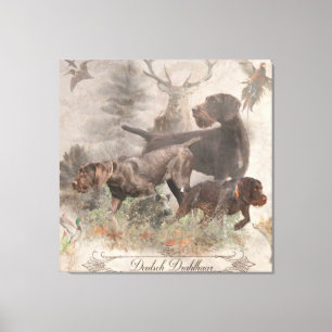 German Wirehaired Pointer  Tapestry Poster Acrylic Canvas Print