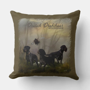  German Wirehaired Pointer   Throw Pillow