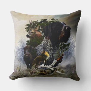  German Wirehaired Pointer     Throw Pillow