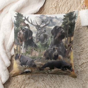 German Wirehaired Pointer   Throw Pillow