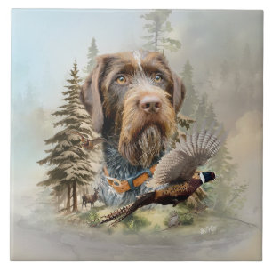German Wirehaired Pointer Tile