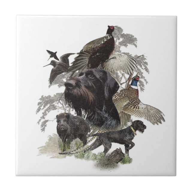German Wirehaired Pointer    Tile (Front)