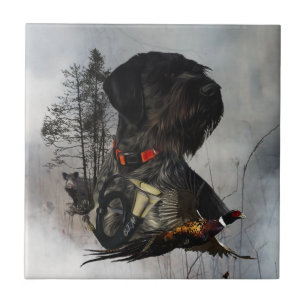 German Wirehaired Pointer     Tile