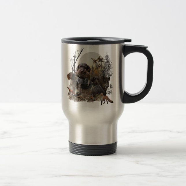 German Wirehaired Pointer  Travel Mug (Right)