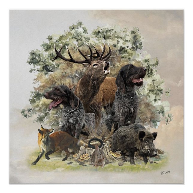 German wirehaired pointers, The Passion for Huntin Poster (Front)