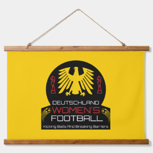 German Women's Football Hanging Tapestry