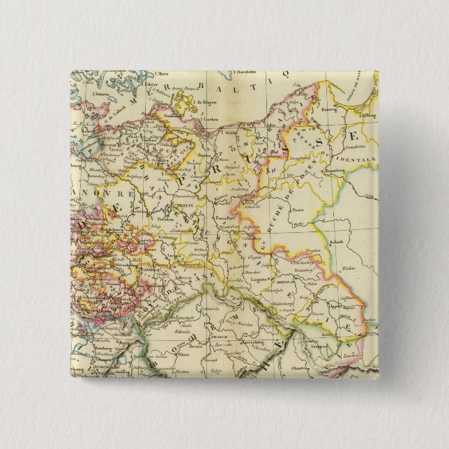 Germanic Confederation 2 Inch Square Button (Front)