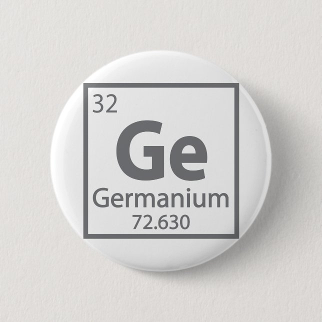 Germanium - German Science Periodic Table 2 Inch Round Button (Front)
