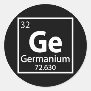 Germanium - German Science Periodic Table Classic Round Sticker