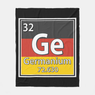 Germanium - Germany Flag German Science Fleece Blanket