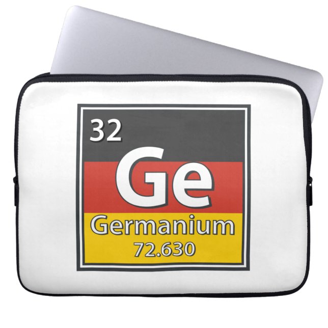 Germanium - Germany Flag German Science Laptop Sleeve (Front)