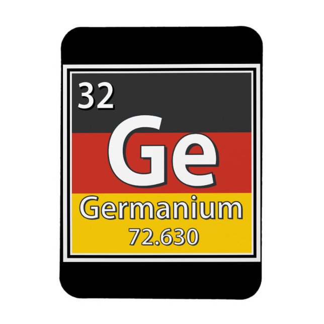 Germanium - Germany Flag German Science Magnet (Vertical)