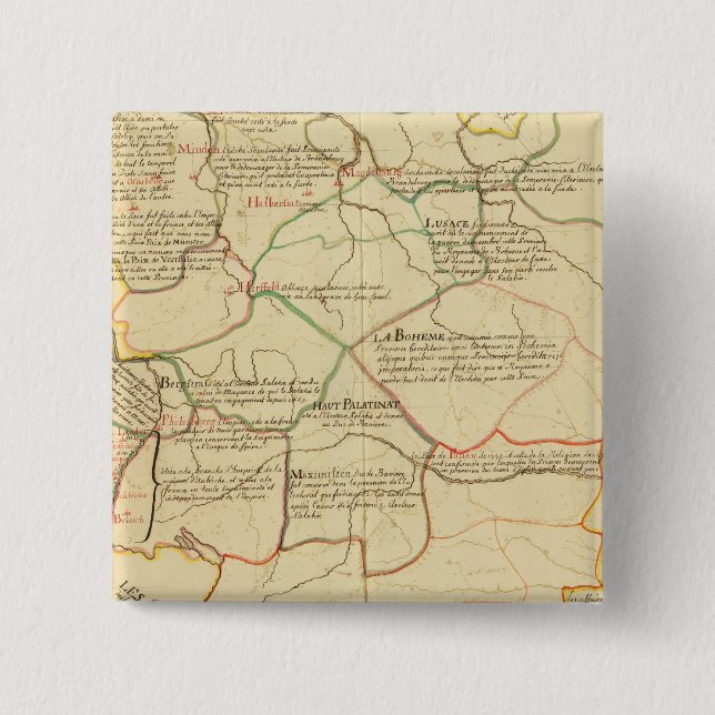 Germany 12 2 inch square button (Front)