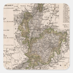 Germany 12 square sticker